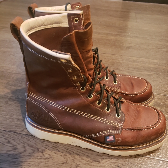 Men's Thorogood 8" Moc Toe Boots -Crazy Horse - Picture 5 of 11